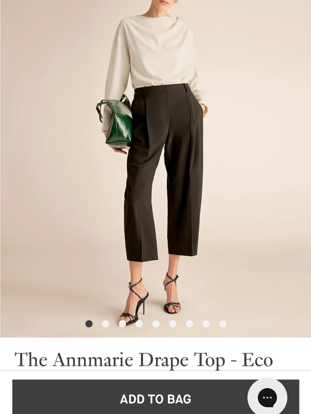 MM Lafleur Ivory Annmarie Drape Top Eco Wave currently in stores! Size 4